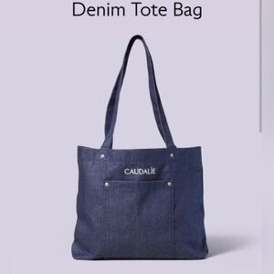 CAUDALIE Denim tote Navy Blue Reuseable Shopping Bag